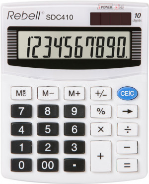 Rebell SDC 410 calcolatrice Desktop Calcolatrice di base Bianco