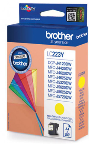 Brother LC-223YBP cartuccia d'inchiostro 1 pz Originale Giallo