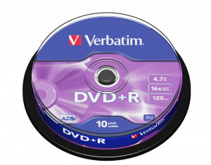 Verbatim DVD+R Matt Silver 4,7 GB 10 pz