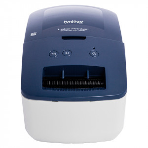 Brother QL 600B Stampante per Etichette CD Termica diretta 300x600 DPI 71 mm s Cablato Bianco Blu