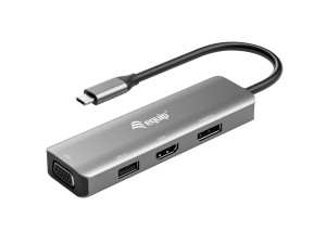 Equip 133485 adattatore grafico USB 3840 x 2160 Pixel Nero, Argento