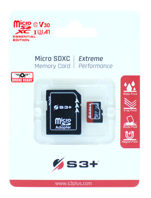 S3+ S3SDC10V30E 64 GB MicroSDXC UHS-I Classe 10