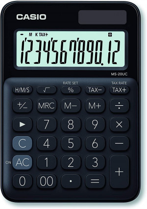 Casio MS-20UC-BK calcolatrice Desktop Calcolatrice di base Nero