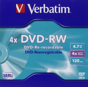 Verbatim DVD-RW Matt Silver 4x 4,7 GB 1 pz