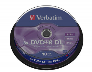 Verbatim 43666 DVD vergine 8,5 GB DVD+R DL 10 pz