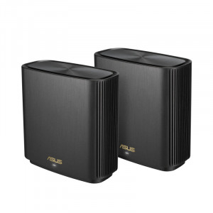 ASUS ZenWiFi AX XT8 (B-2-PK) router wireless Gigabit Ethernet Banda tripla (2.4 GHz/5 GHz/5 GHz) Nero