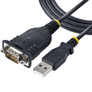 StarTech.com 1P3FP-USB-SERIAL adattatore per inversione del genere dei cavi DB-9 USB tipo A Nero
