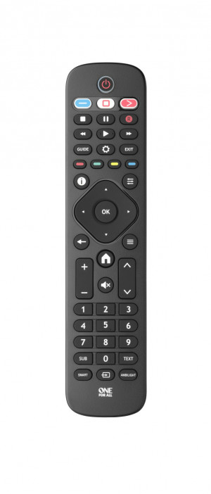 One For All TV Replacement Remotes URC4913 telecomando IR Wireless Pulsanti