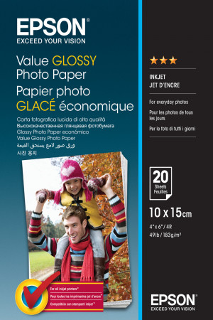Epson Value Glossy Photo Paper carta fotografica Lucida