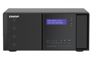 QNAP QGD-3014-16PT-8G switch di rete Gestito Gigabit Ethernet (10/100/1000) Supporto Power over Ethernet (PoE) Nero