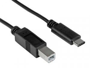 Hamlet XCTC-U2B100 cavo USB 1 m USB B USB C Nero