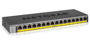 NETGEAR GS116LP Non gestito Gigabit Ethernet (10/100/1000) Supporto Power over Ethernet (PoE) Nero