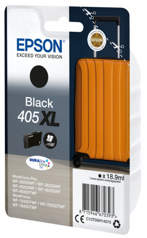 Epson 405XL DURABrite Ultra Ink cartuccia d'inchiostro 1 pz Originale Resa elevata (XL) Nero