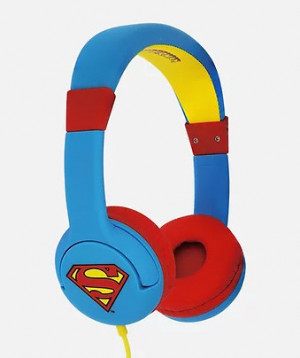 OTL Technologies DC Comics Superman Man of Steel Cuffie Cablato a Padiglione Musica Blu Rosso Giallo