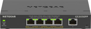 NETGEAR 5-Port Gigabit Ethernet High-Power PoE+ Plus Switch (GS305EPP) Gestito L2/L3 Gigabit Ethernet (10/100/1000) Supporto Power over Ethernet (PoE) Nero