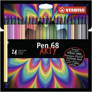 STABILO Pen 68 ARTY marcatore Multicolore 24 pz