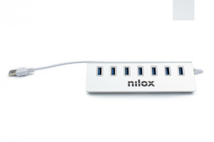 Nilox NX7HUB30 hub di interfaccia USB 3.2 Gen 1 (3.1 Gen 1) Type-A 5000 Mbit/s Grigio