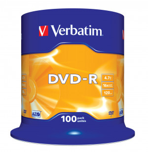 Verbatim DVD-R Matt Silver 4,7 GB 100 pz