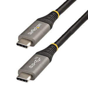 StarTech.com USB31CCV50CM cavo USB 0,5 m USB 3.2 Gen 2 (3.1 Gen 2) USB C Grigio, Nero