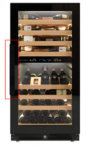 Nevada NW85D-BFG-H cantina vino Cantinetta vino con compressore Libera installazione Nero 85 bottiglia/bottiglie