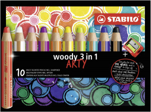 STABILO woody 3 in 1 Multicolore 10 pz
