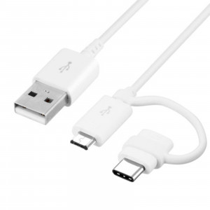 Samsung EP-DG930 Cavo USB 1,5 m USB 2.0 USB A USB C/Micro-USB B Venduto in Bulk Bianco