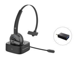 Conceptronic POLONA03BD cuffia e auricolare Wireless A Padiglione Ufficio Bluetooth Base di ricarica Nero