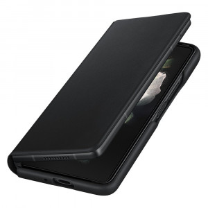Leather Flip Cover Samsung EF-FF92KKBEGEE Galaxy Z Fold 3 5G SM-F926B No Accessorio Nero
