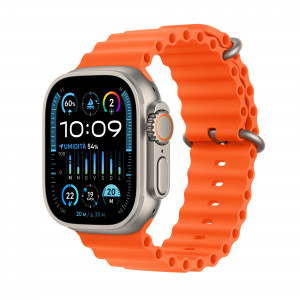 Smartwatch Apple Watch Ultra 2 GPS + Cellular Cassa 49m in Titanio con Cinturino Ocean Arancione