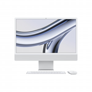 Apple iMac con Retina 24 Pollici Display 4.5K M3 Chip con 8 Core CPU e 8 Core GPU 256GB SSD Argento