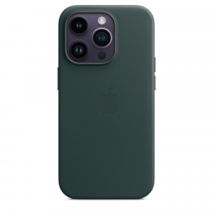Apple Custodia Cover Case per Iphone 14 Pro in Pelle - Verde Foresta