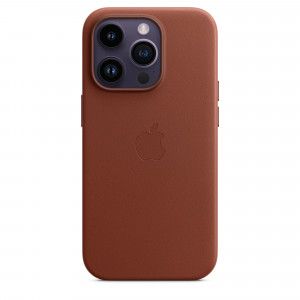 Apple Custodia Cover Case per Iphone 14 Pro in Pelle - Terra d'Ombra