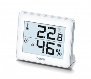 Beurer HM16 Termometro Igrometro Digitale 2 Sensori Batteria Bianco