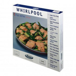 Whirlpool AVM305 Piatto Crisp Per Microonde Rotondo Nero Marrone