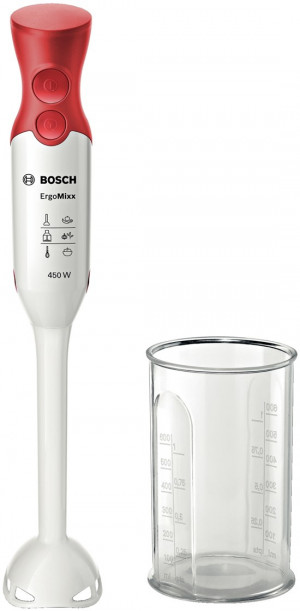 Bosch MSM64010 Frullatore ad Immersione Rosso Bianco 450 W