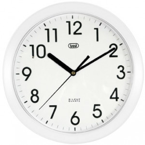 Trevi OM 3301 Orologio da Parete Quartz Clock Cerchio Bianco