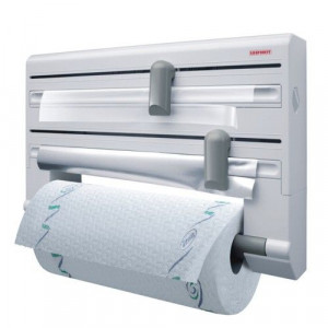 Leifheit 25703 porta asciugamani di carta Supporto per asciugamani di carta a parete Grigio, Bianco