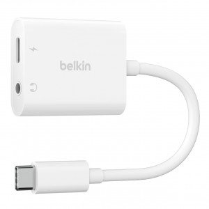 Belkin NPA004BTWH Hub di Interfaccia Adattatore USB tipo-C Jack 3.5mm Bianco