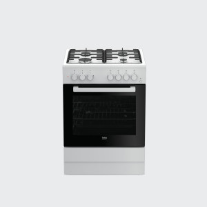 Cucina Beko FSST62110DW Piano Cottura a Gas 4 Fornelli con Forno Libera Installazione Bianco Classe A