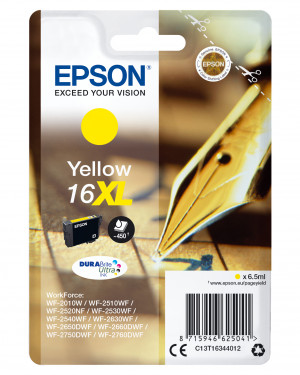 Epson C13T16344012 Cartuccia di Inchiostro Giallo per Stampante DURABrite Ultra 16XL per WorkForce WF 2010 WF 2510