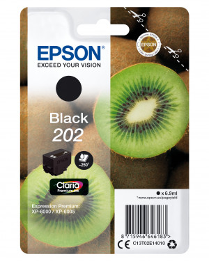 Epson Kiwi Singlepack Black 202 Claria Premium Ink Nero