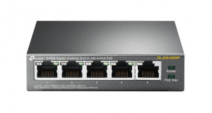 TP-Link TL-SG1005P Switch di Rete Non gestito Gigabit Ethernet Supporto Power Over Ethernet Nero