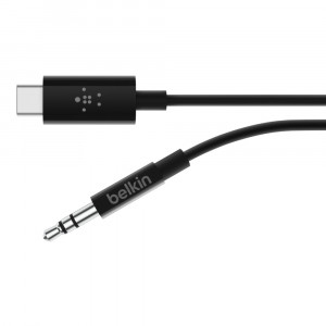Belkin RockStar™ 3.5mm Audio Cable with USB-C™ Connector cavo audio USB C Nero