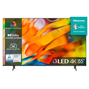 Hisense TV QLED Ultra HD 4K 55” 55E7KQ Smart TV, Wifi, HDR Dolby Vision, Quantum Dot Colour, Retroilluminazione DLED, Game Mode Plus