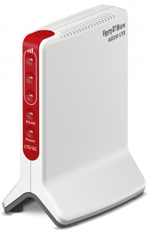 AVM FRITZ! Box 6820 LTE router wireless Banda singola (2.4 GHz) Gigabit Ethernet 4G Rosso, Bianco