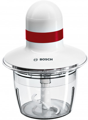 Bosch MMRP1000 Tritaverdure Elettrico 0,8 L 400 W Rosso Trasparente Bianco