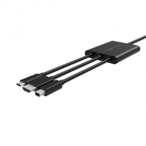 Belkin B2B169 cavo e adattatore video 24 m HDMI + USB Mini DisplayPort Nero