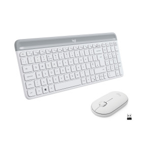 Logitech MK470 Kit Mouse e Tastiera Layout Italiano Qwerty Bianco