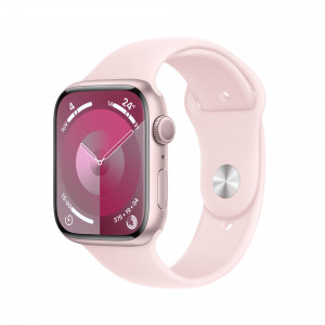 Smartwatch Apple Watch Series 9 GPS Cassa 45mm in Alluminio Rosa con Cinturino Sport M/L Rosa Confetto