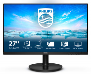 Philips V Line 271V8L/00 LED Display Monitor 27 Pollici 1920 x 1080 Pixel Full HD Nero